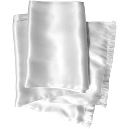Royal Silk Aviator Scarf - OFF-WHITE - Soft, Sleek, Stylish  Double Layer - Genuine Satin Silk  100% Silk