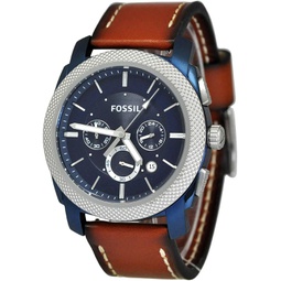 Fossil Mens Quartz Stainless Steel and Leather Casual Watch, Color:Brown (Model: FS5232)