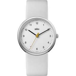 Braun Womens Quartz Watch with White Dial Analogue Display and White Leather Strap BN0231WHWHLAL