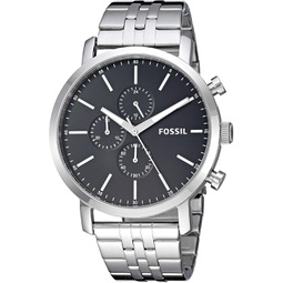 Fossil Mens Luther Stainless Steel Dress Quartz Watch