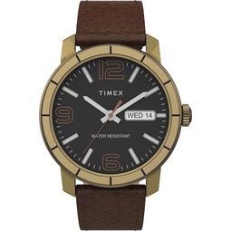 Timex 44 mm Mod 44 Leather Strap Watch Brown One Size