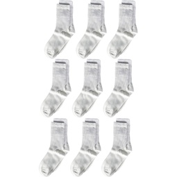 Jefferies Socks Seamless Sport Non-Cushion Crew Socks 9-Pack (Toddler/Little Kid/Big Kid/Adult)