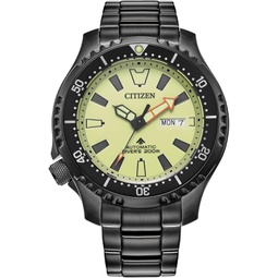 Citizen Mens Eco-Drive Promaster Dive Automatic Black IP Stainless Steel Watch, Rotating Bezel (Model: NY0155-58X)