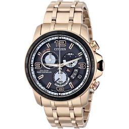 Citizen Eco-Drive Mens BY0108-50E Chrono-Time A-T Analog Display Rose Gold Watch