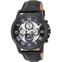 Fossil Mens ME3028 Grant Automatic Self-Wind Leather Watch - Black