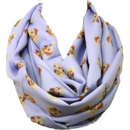 Di Capanni Labrador Retriever dog infinity scarf gifts for her Blue loop scarf circle scarf