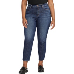 Silver Jeans Co Plus Size Highly Desirable High-Rise Slim Straight Leg Jeans W28440RCS340