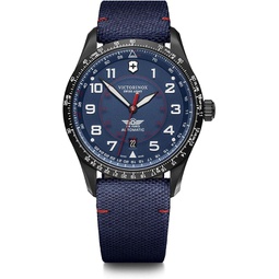 Victorinox Airboss Mechanical Watch with Blue Dial and Blue Nylon Strap