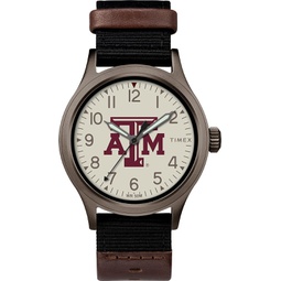Timex Tribute Mens Collegiate Pride 40mm Watch - TAMU Aggies with Black Fastwrap Strap