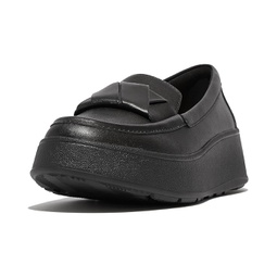 FitFlop F-Mode Folded-Leather Flatform Loafers