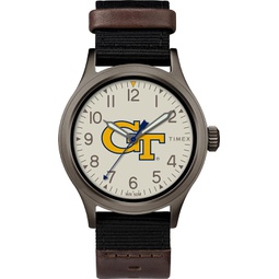 Timex Tribute Mens Collegiate Pride 40mm Watch - Georgia Tech Yellow Jackets with Black Fastwrap Strap