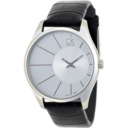 Calvin Klein Mens K0S21120 Deluxe Analog Display Swiss Quartz Black Watch