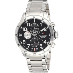 Tommy Hilfiger Mens 1791141 Cool Sport Analog Display Quartz Silver Watch