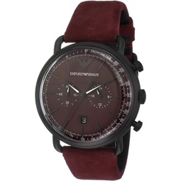 Emporio Armani Mens Chronograph Black-Tone Stainless Steel Watch AR11265