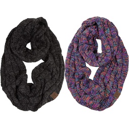 Funky Junque Exclusives Infinity Scarf Womens Winter Warm Cable Knit Circle Wrap