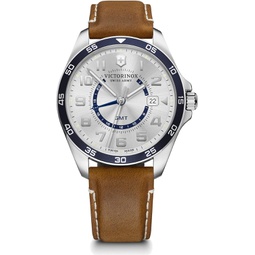 Victorinox FieldForce Classic GMT, White dial, Brown Leather Strap