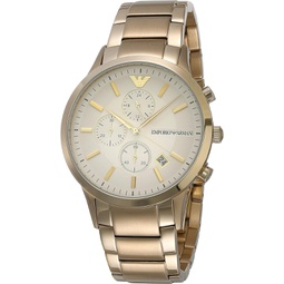 Emporio Armani Mens Chronograph Gold-Tone Stainless Steel Watch AR11332