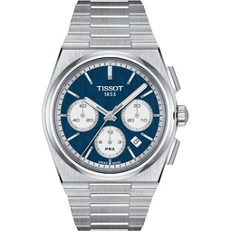 TISSOT Mens T1374271104100 PRX Automatic Chronograph Blue Dial Watch