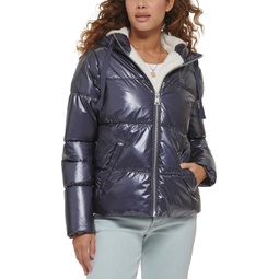 Levis Quilted Hooded Bubble Puffer