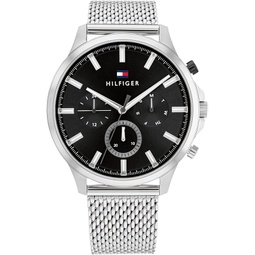 Tommy Hilfiger 1710498 Mens Stainless Steel Case and Mesh Bracelet Watch Color: Silver