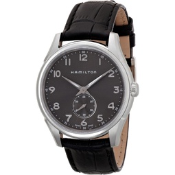 Hamilton Mens H38411783 Jazzmaster Thinline Grey Dial Watch