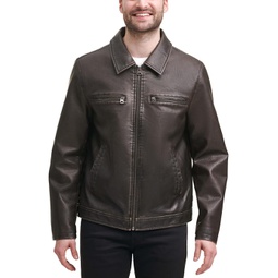 Mens Levis Faux Leather Jacket w/ Laydown Collar