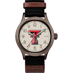 Timex Tribute Mens Collegiate Pride 40mm Watch - Texas Tech Red Raiders with Black Fastwrap Strap