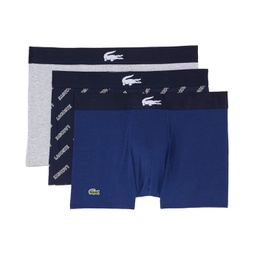 Mens Lacoste Trunks 3-Pack Casual Lifestyle