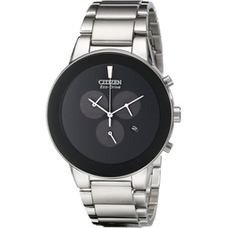 Citizen Eco-Drive Mens AT2240-51E Axiom Silver-Tone Bracelet Watch