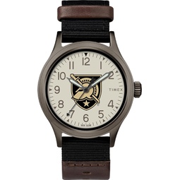 Timex Tribute Mens Collegiate Pride 40mm Watch - US Military Academy Army Black Knights with Black Fastwrap Strap