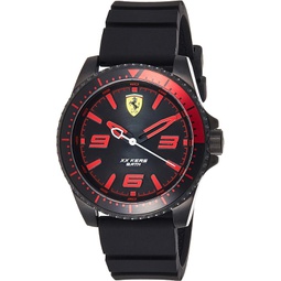 Scuderia Ferrari Watch XX KERS 0830465 Mens Watch, Black, Dial Color - Black, Silicone Strap Watch 5 ATM Water Resistant Ferrari Red