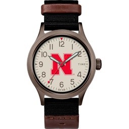 Timex Tribute Mens Collegiate Pride 40mm Watch - Nebraska Cornhuskers with Black Fastwrap Strap