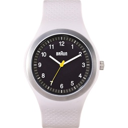 Braun Mens BN0111BKLGYG Sport Analog Display Quartz White Watch
