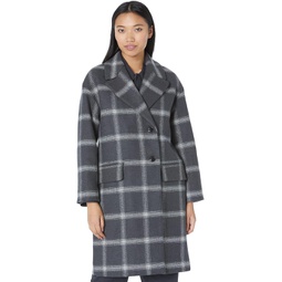 Womens Madewell Windowpane Haydon Coat in Insuluxe Fabric