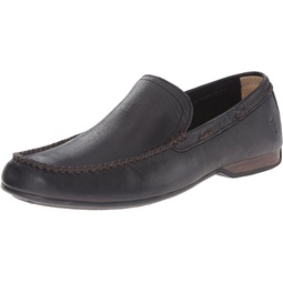 Frye Lewis Venetian Loafers for Men Hand-Crafted with Antique Pull-Up Leather with Moccasin Construction, Full Rubber Outsole, and Modified Heel  ¾” Heel Height