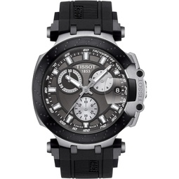 Tissot mens T-Race Chrono Quartz Stainless Steel Casual Watch Black T1154172706100