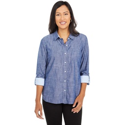 Womens Tommy Hilfiger Chambray Roll Tab