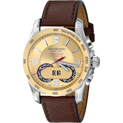 Victorinox Unisex 241617 Chrono Classic Analog Display Swiss Quartz Brown Watch