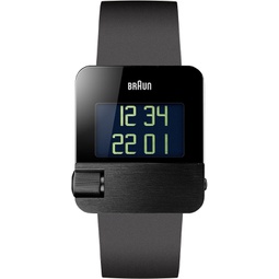 Braun Mens BN0106BKBKG Prestige Digital Digital Display Swiss Quartz Black Watch