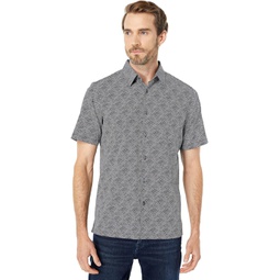Theory Irving Short Sleeve Wave Grid