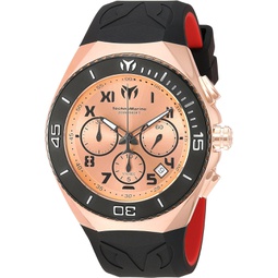 TechnoMarine Mens Manta Quartz Black Watch with Rose Gold Case (Model TM-215065) : Clothing, Shoes & Jewelry
