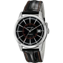 Hamilton Mens H40555731 American Classic Railroad Stainless Steel Automatic Watch with Black Band