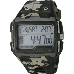 Timex Mens TW4B029009J Expedition Grid Shock Green Camo Resin Strap Watch
