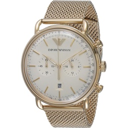 Emporio Armani Mens Chronograph Gold-Tone Stainless Steel Watch AR11315