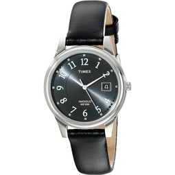 Timex Mens T29321 Porter Street Black Leather Strap Watch