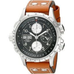 Hamilton Mens H77616533 Khaki ; Dial color - Black X Chronograph Watch
