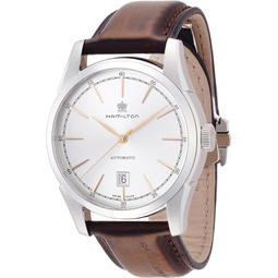 Hamilton Mens H42415551 American Classic Spirit of Liberty Analog Display Swiss Automatic Brown Watch