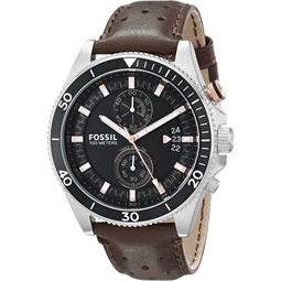 Fossil Mens CH2944 Wakefield Chronograph Leather Watch - Brown