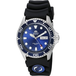 Orient Mens Ray II Rubber Japanese Automatic Stainless Steel Diving Watch, Color:Silver-Toned (Model: FAA02008D9)