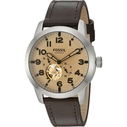 Fossil Mens ME3119 Pilot 54 Automatic Dark Brown Leather Watch